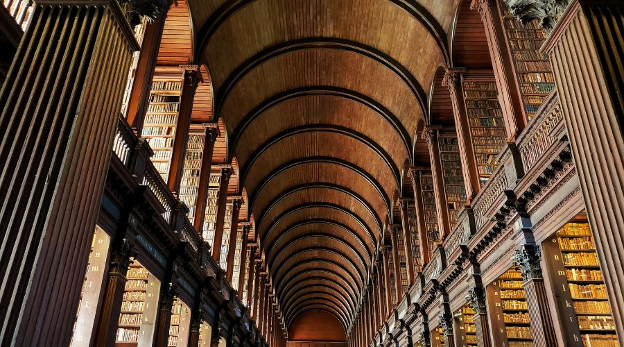 Old Library at Trinity College, Dublin on a tour